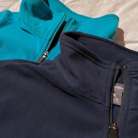 Women's Eddie Bauer Fleece XL Lightweight Full-Zip Dark Blue - Picture 7 of 8